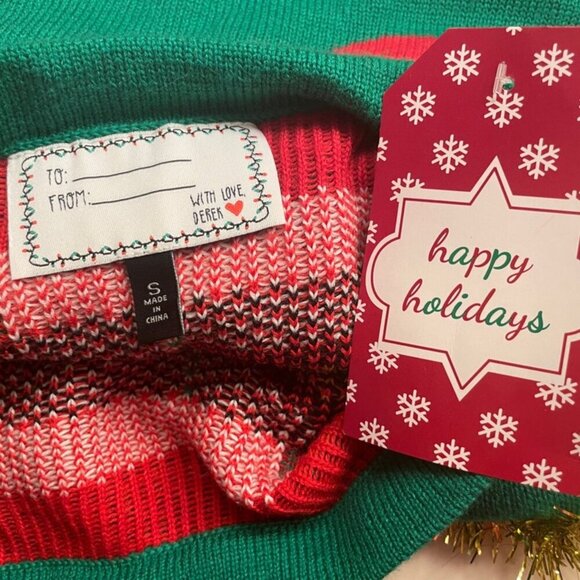 CHRISTMAS TREE TINSEL FETCHING KNIT MINI SKIRT GIGGLE BELL HOLIDAYS SIZE SMALL - Picture 11 of 11